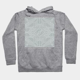 Gray Botanical Dots Hoodie